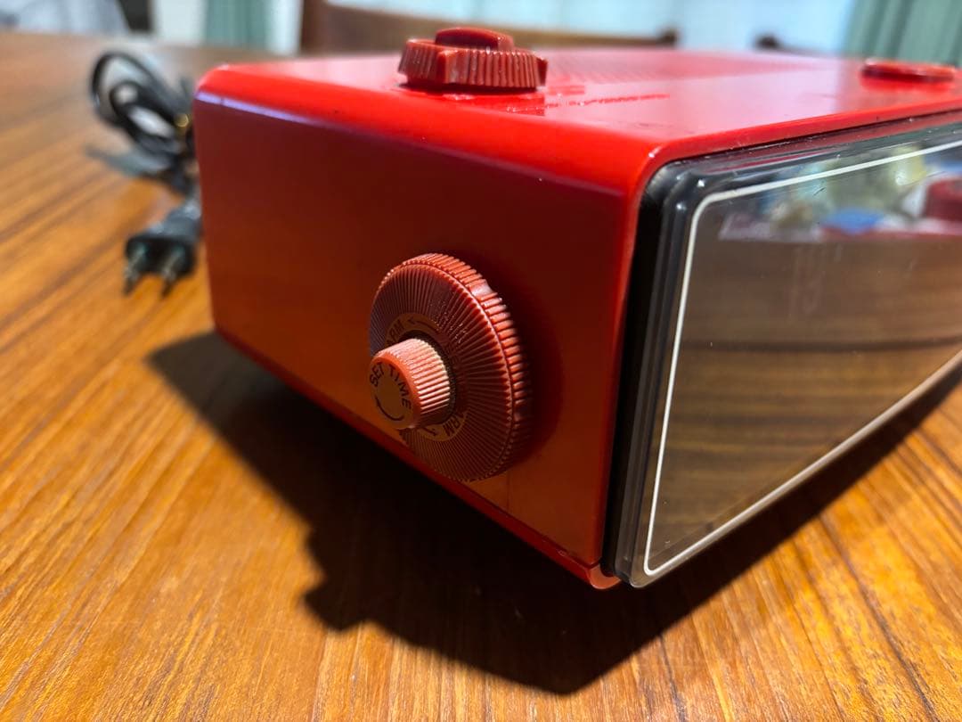 レトロパタパタデジタル置時計 ラジオ付き National RC-6030 当時物