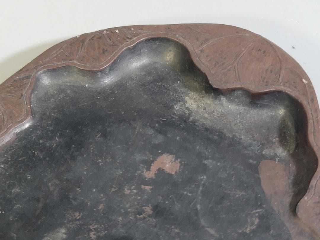 DT581 古い 硯 瓜 蓮形 二件 まとめて