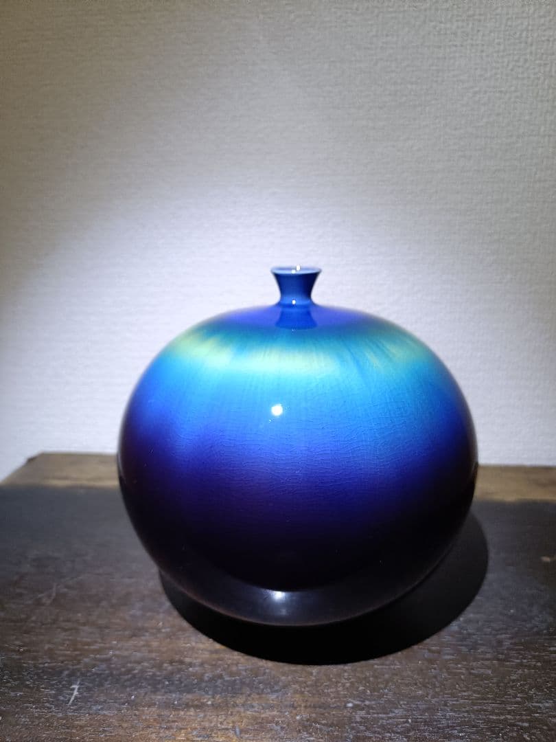 三代 徳田八十吉 壷 人間国宝 赤銘 九谷焼 共箱