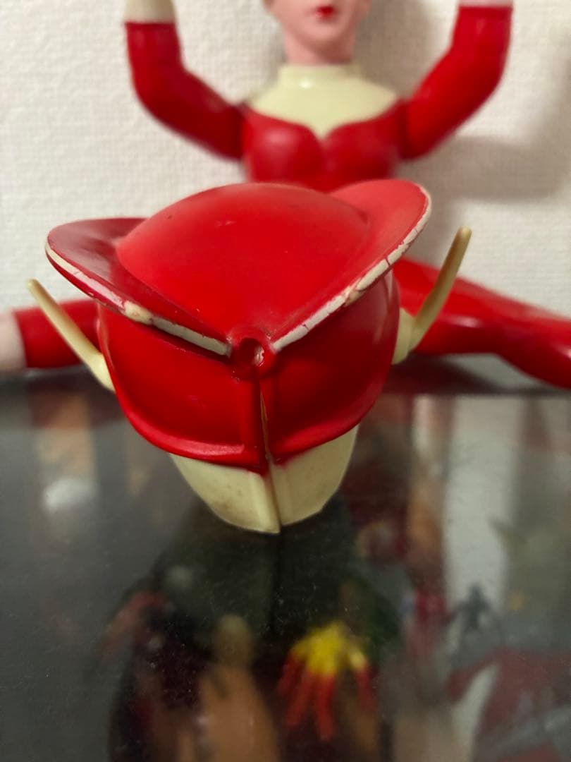 当時物　ブルマァク　レッドマン　面取れソフビ