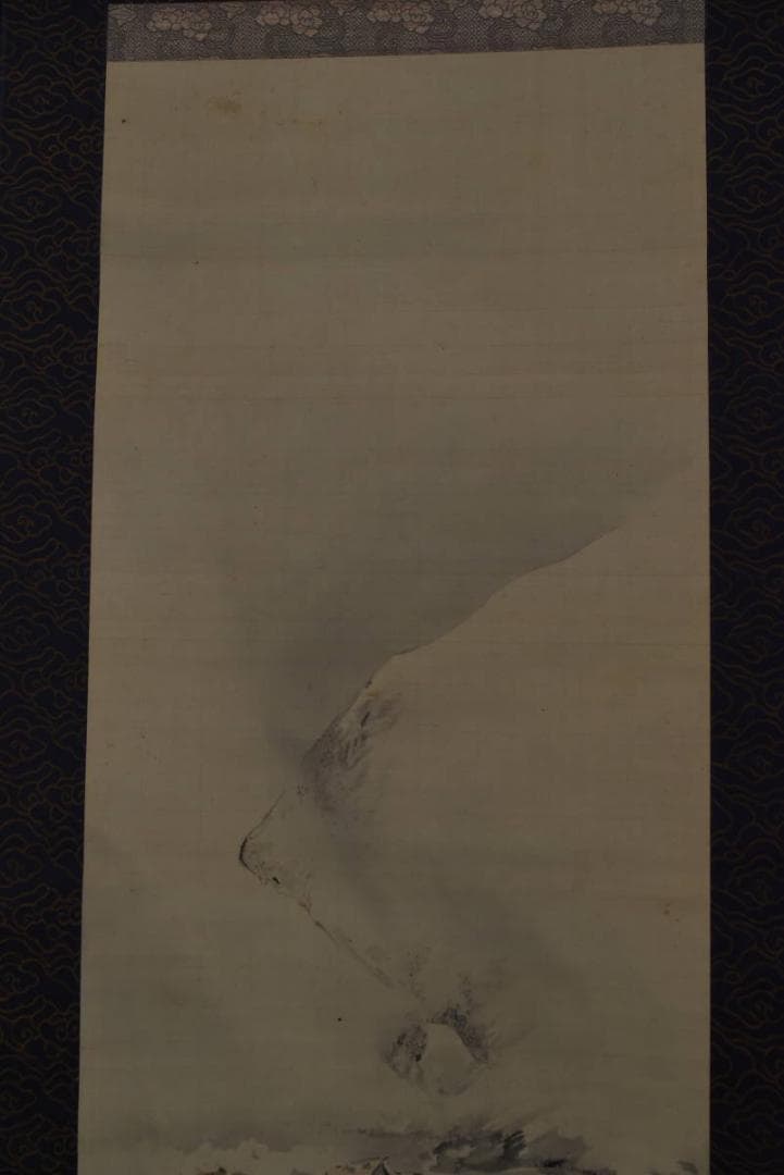 【真作】喜田華堂/佐野雪暮図/雪中人物図/掛軸/名家伝来/Z-856