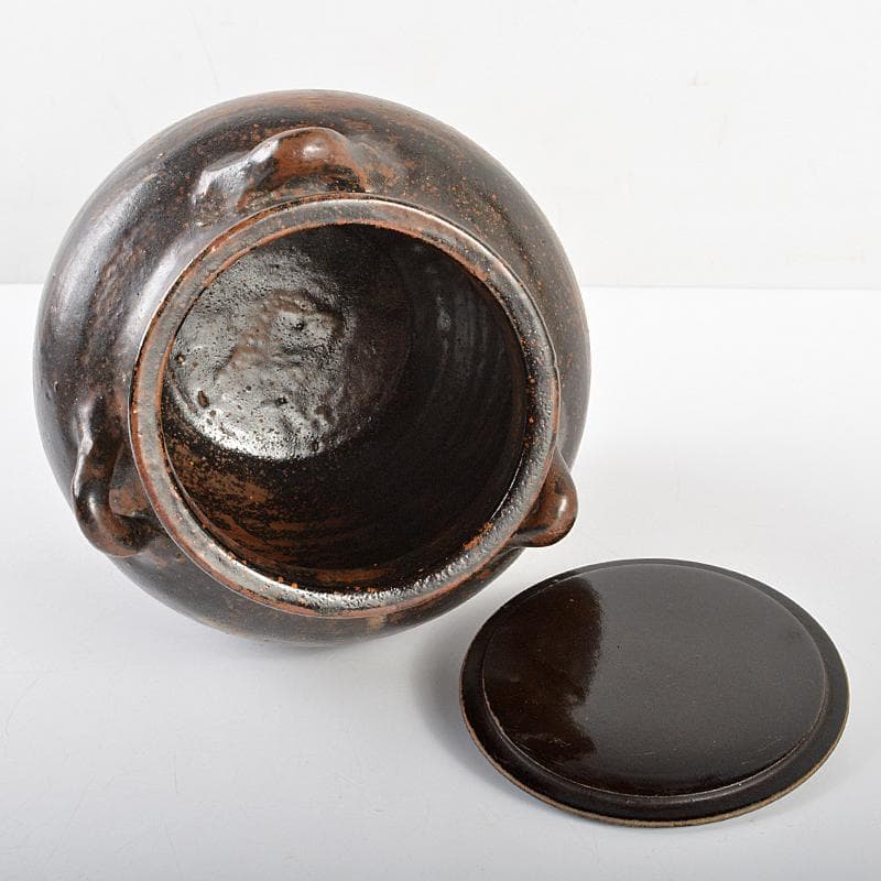 茶道具 古瀬戸 祖母懐 三耳壷 水指 紫野 小林太玄極め箱 M R5998B