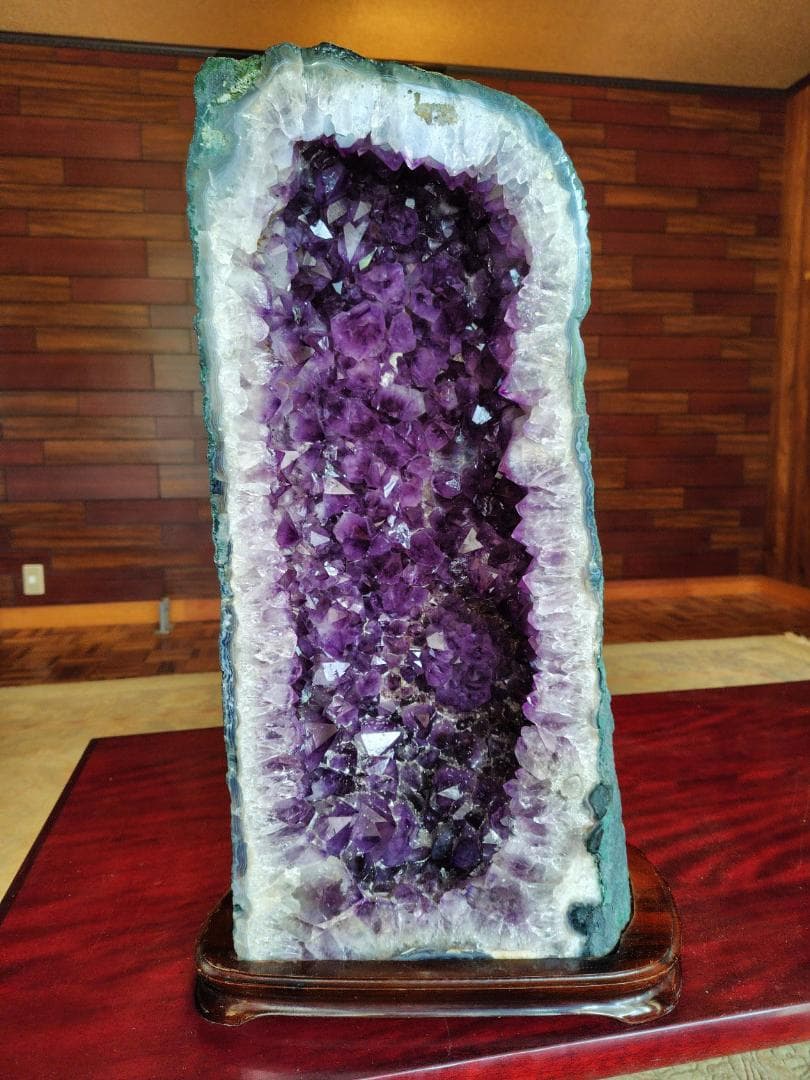 設置込！超巨大アメジストドーム 約33kg 紫水晶 台座付き