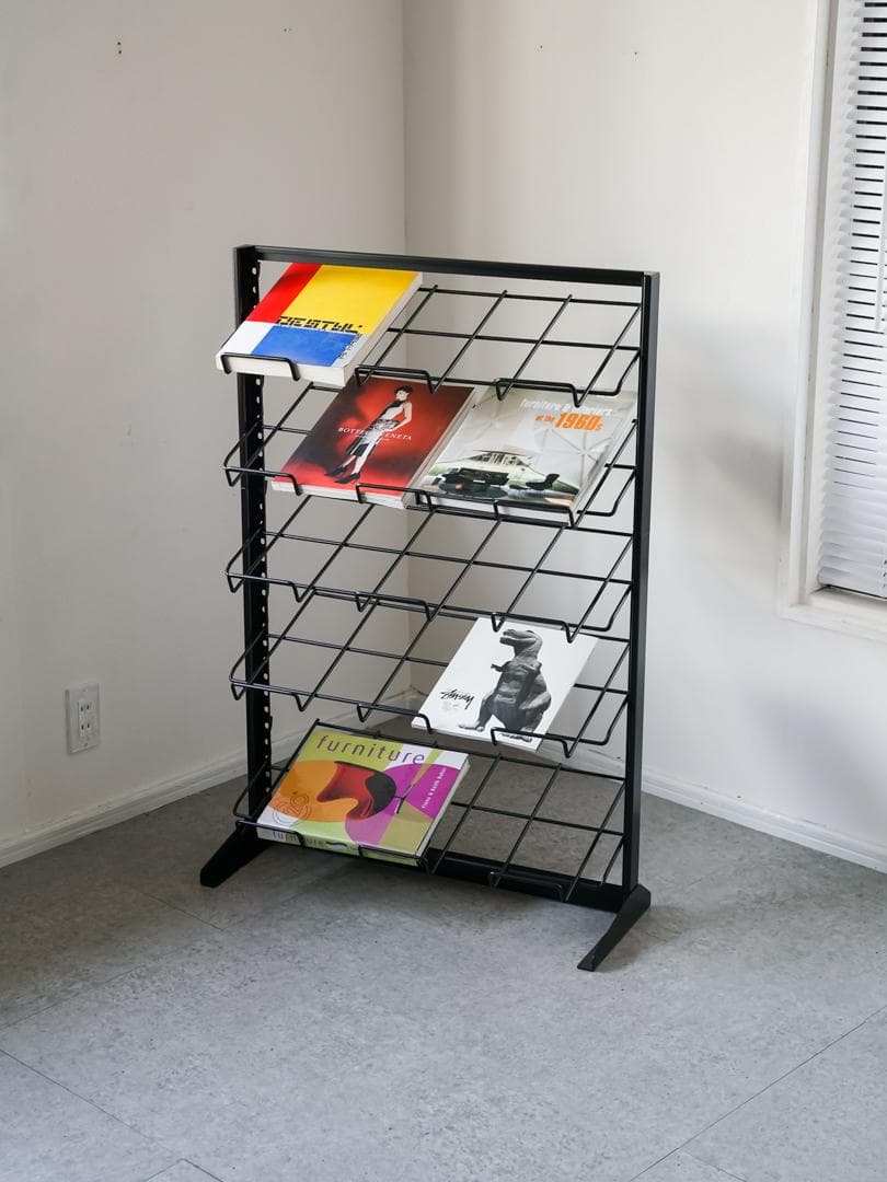 \"SANYO\" ワイヤー マガジンラック / スチールラック ミニマル モダン