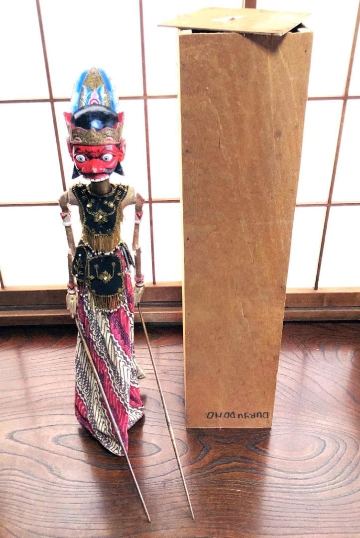 ドゥルユドノ（Duryudana）】 アンティーク木偶人形 ワヤン・ゴレ