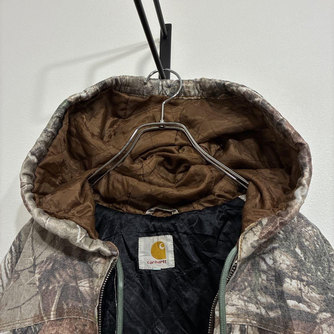 難あり❗️カーハート　リアルツリージャケット　M90sワンポイント刺繍ロゴ古着レア