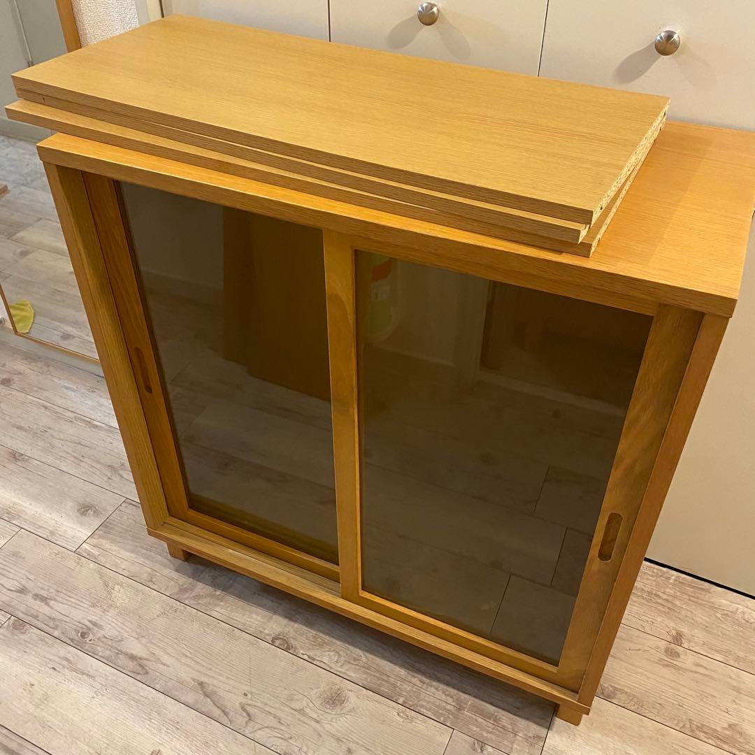 無印良品 オーク材 食器棚 観音開き