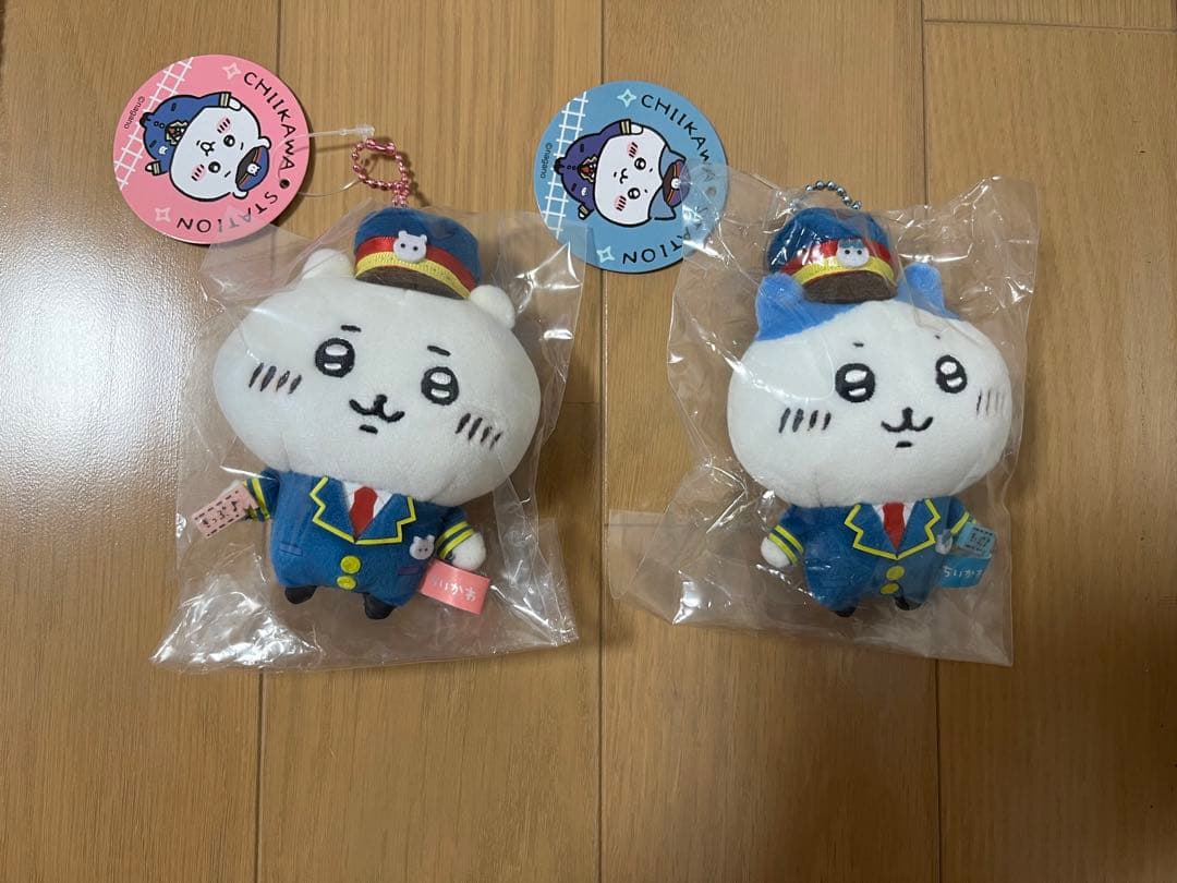 ちいかわ　駅員さんなマスコット　2体セット 2月12日発売 新商品／ ◇駅員さんなぬいぐるみS （ちいかわ / ハチワレ