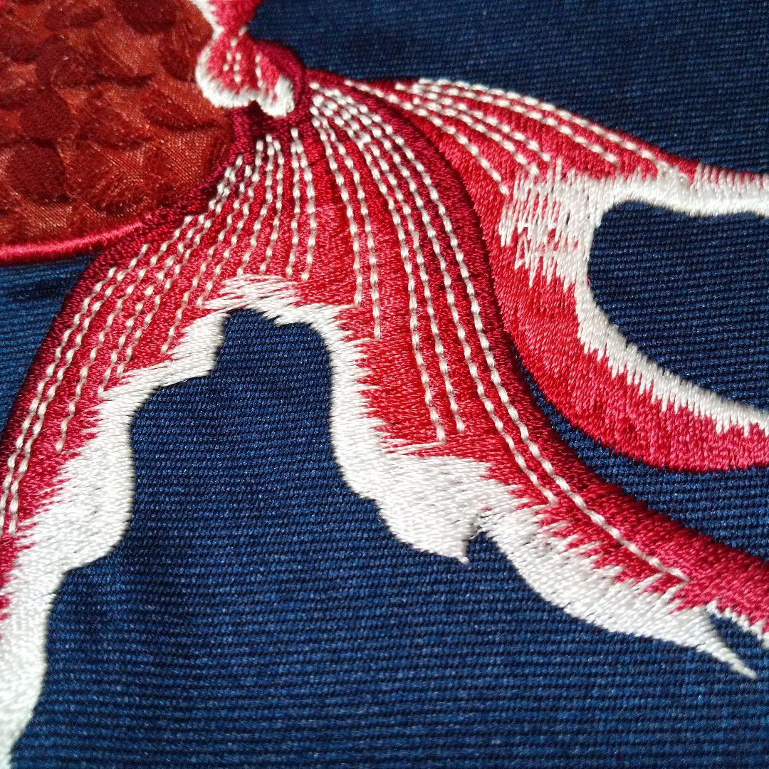 ふりふ 半幅帯 「あぶ金魚」美品