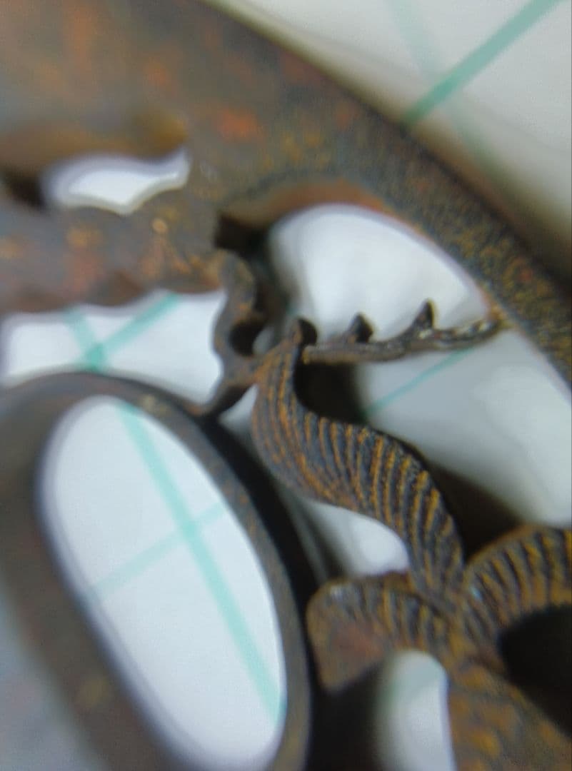 鍔　鉄鍔　切羽　はばき　アンティーク　骨董　金工　古美術　つば