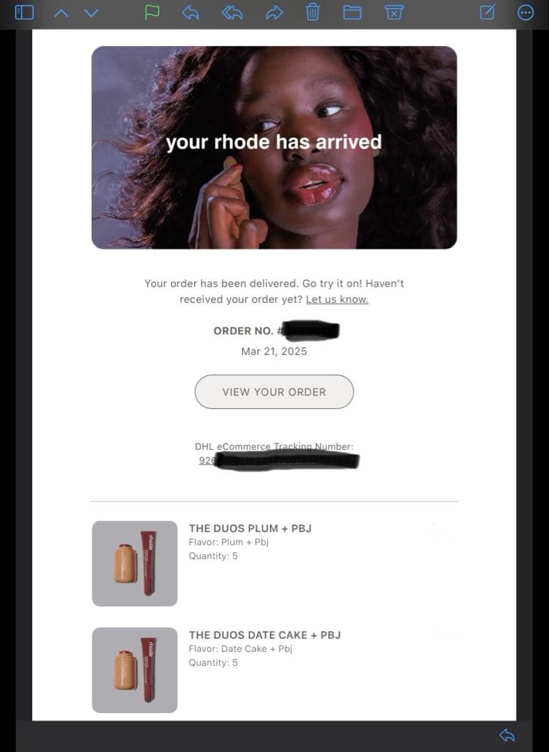 RHODE DATE CAKE ポケット ブラッシュ+PBJリップ ティント