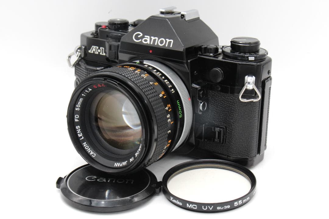 Canon A-1 フィルムカメラ + FDレンズ + グリップ