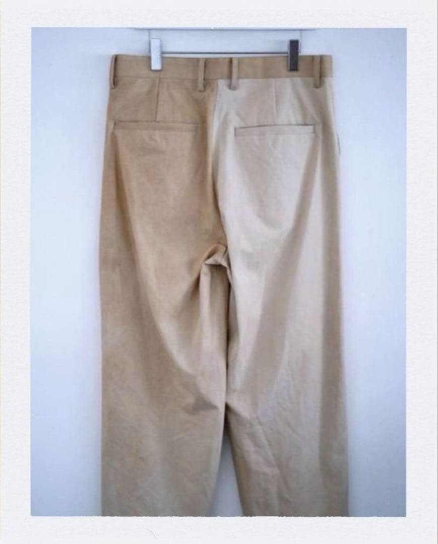 I am dork Work pants ChinoBEIGE ムラ染チノ - メルカリ