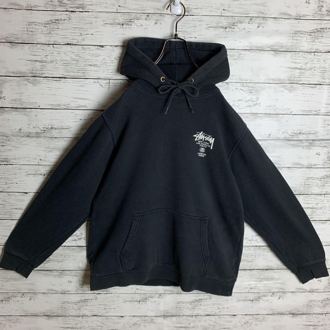 【即完モデル‼︎】【USA製】STUSSY◇ワールドツアー パーカー C806