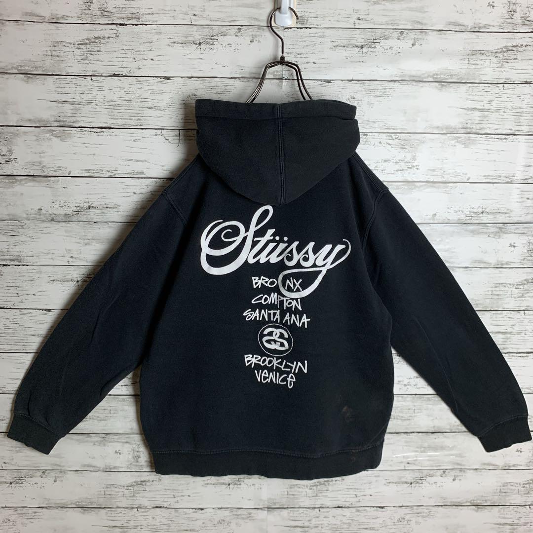 【即完モデル‼︎】【USA製】STUSSY◇ワールドツアー パーカー C806