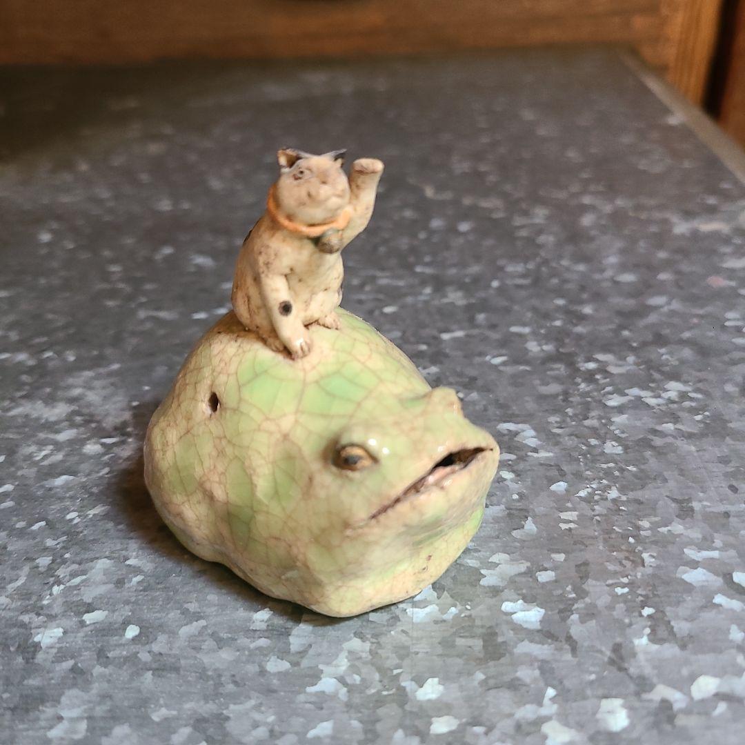 陶芸家 相場るい児　蛙　招き猫　水滴　現代アート 陶芸家 相場るい児 蛙 招き猫 水滴 現代アート 陶芸家 相場るい児蛙