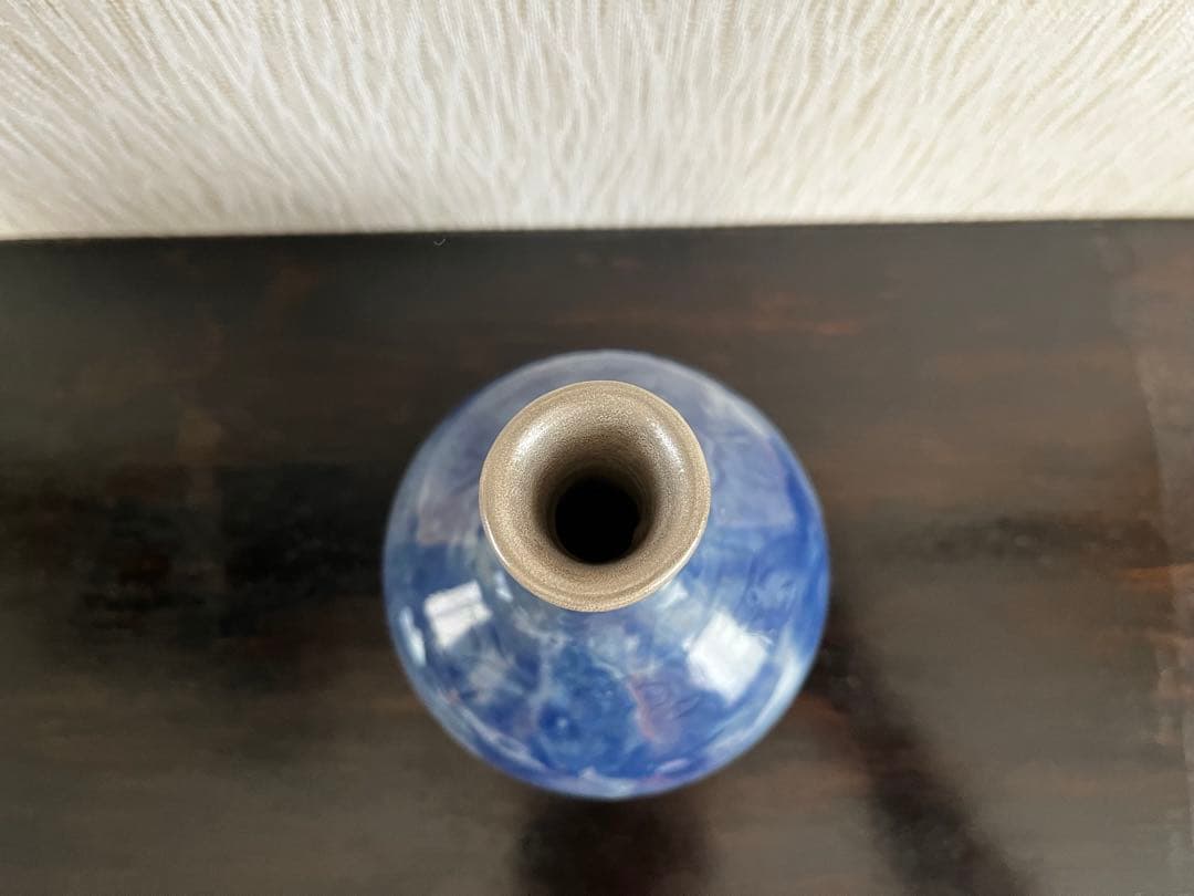 李朝　瑠璃釉　徳利　金継ぎ