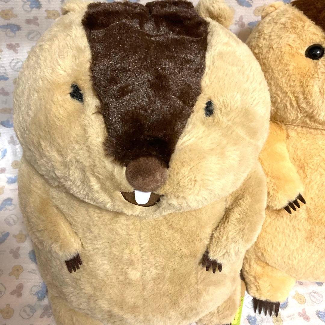 マーモットのもっとっと ウルトラBIGぬいぐるみ　BIG ぬいぐるみ　タグ付き