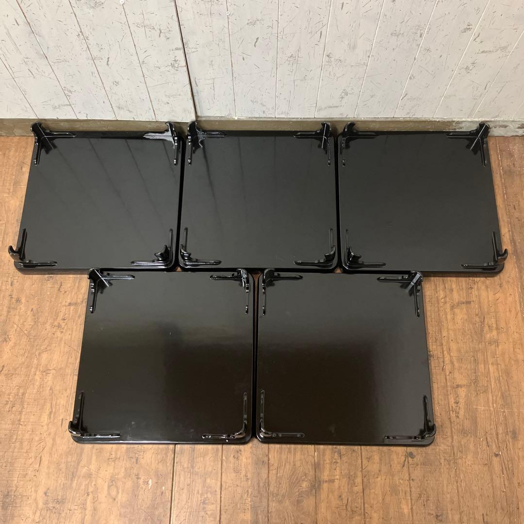 D 4 昭和レトロ 会議膳 膳 御膳5客セット セット売り 四角形 正方形