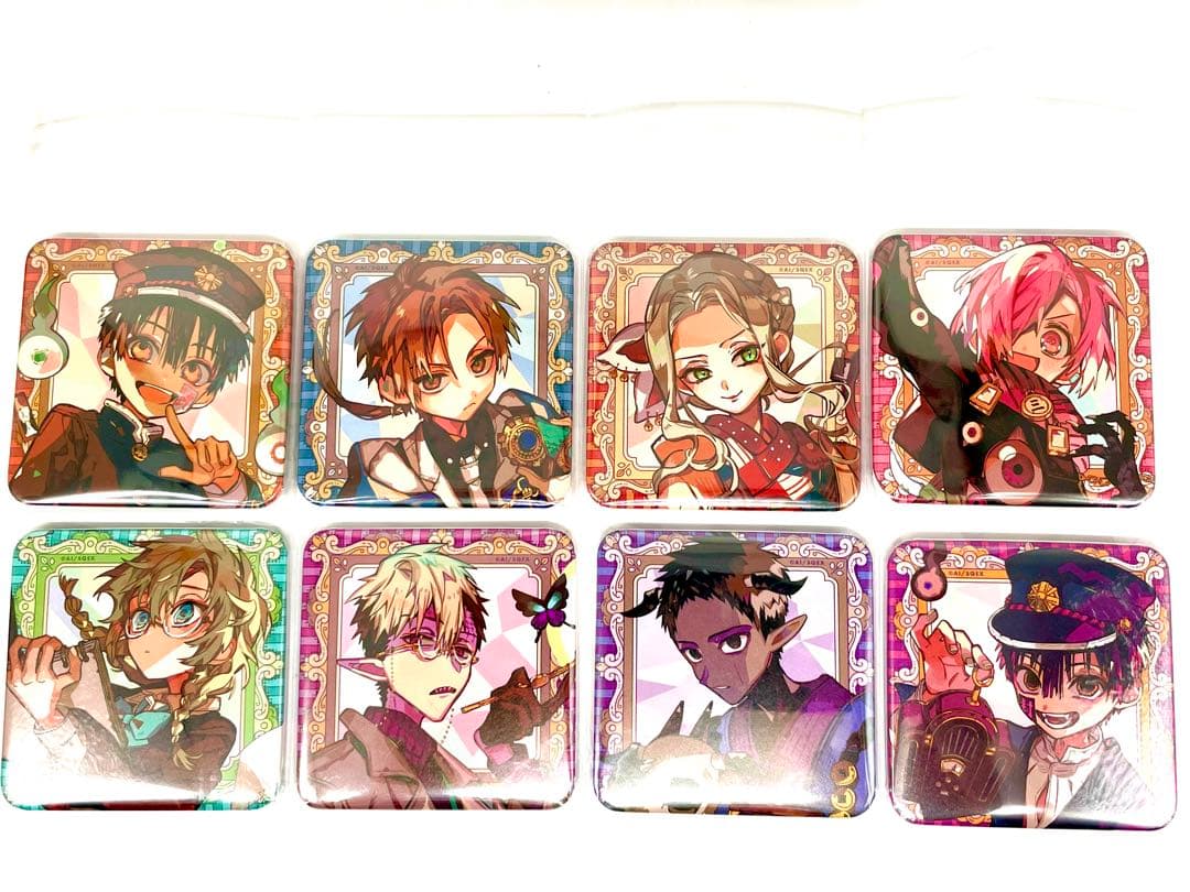 地縛少年花子くん ミュージアム 七不思議 スクエア缶バッジ コンプリート