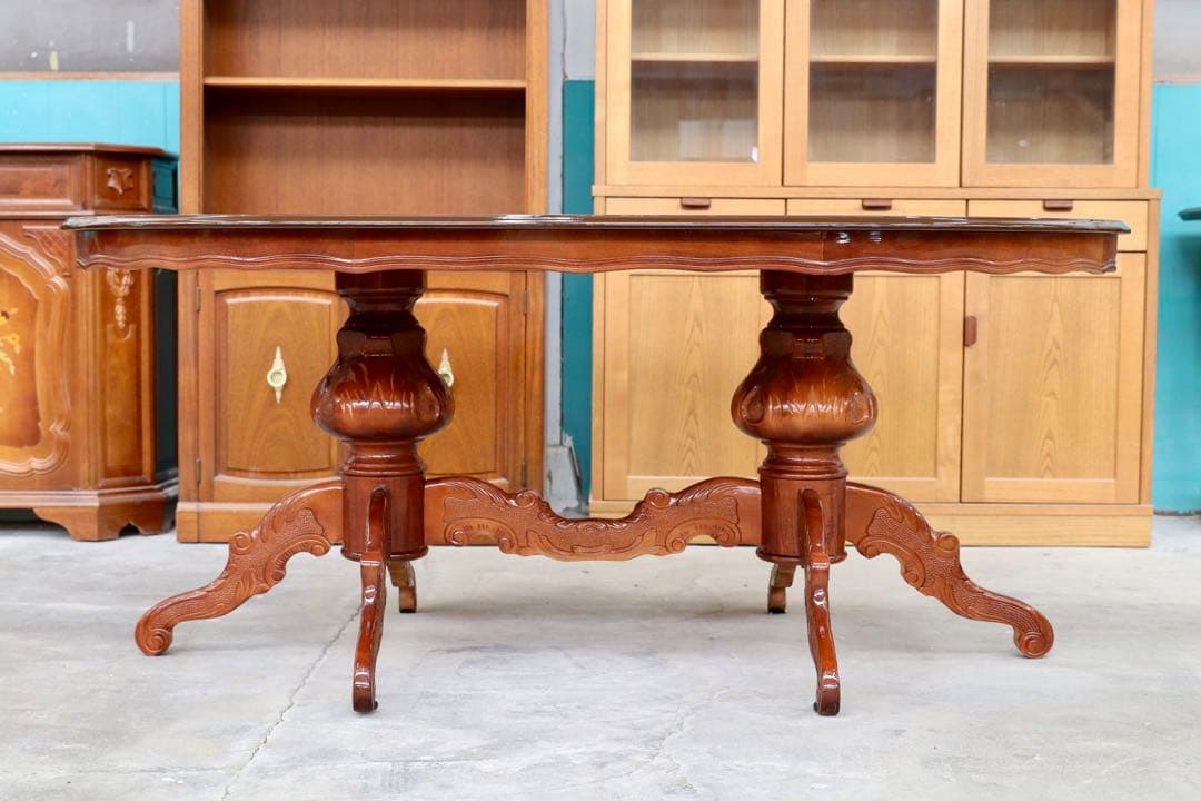 GMIK181○イタリア製 ディノス クラシック ダイニングテーブル 食卓テーブ