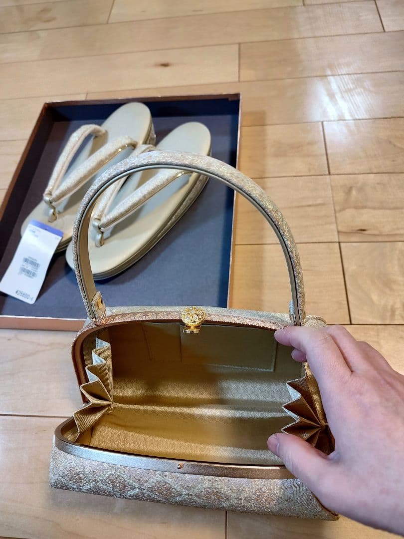 礼装　和装バッグ草履セット　和装バッグと草履セット　結婚式　入学式　卒業式