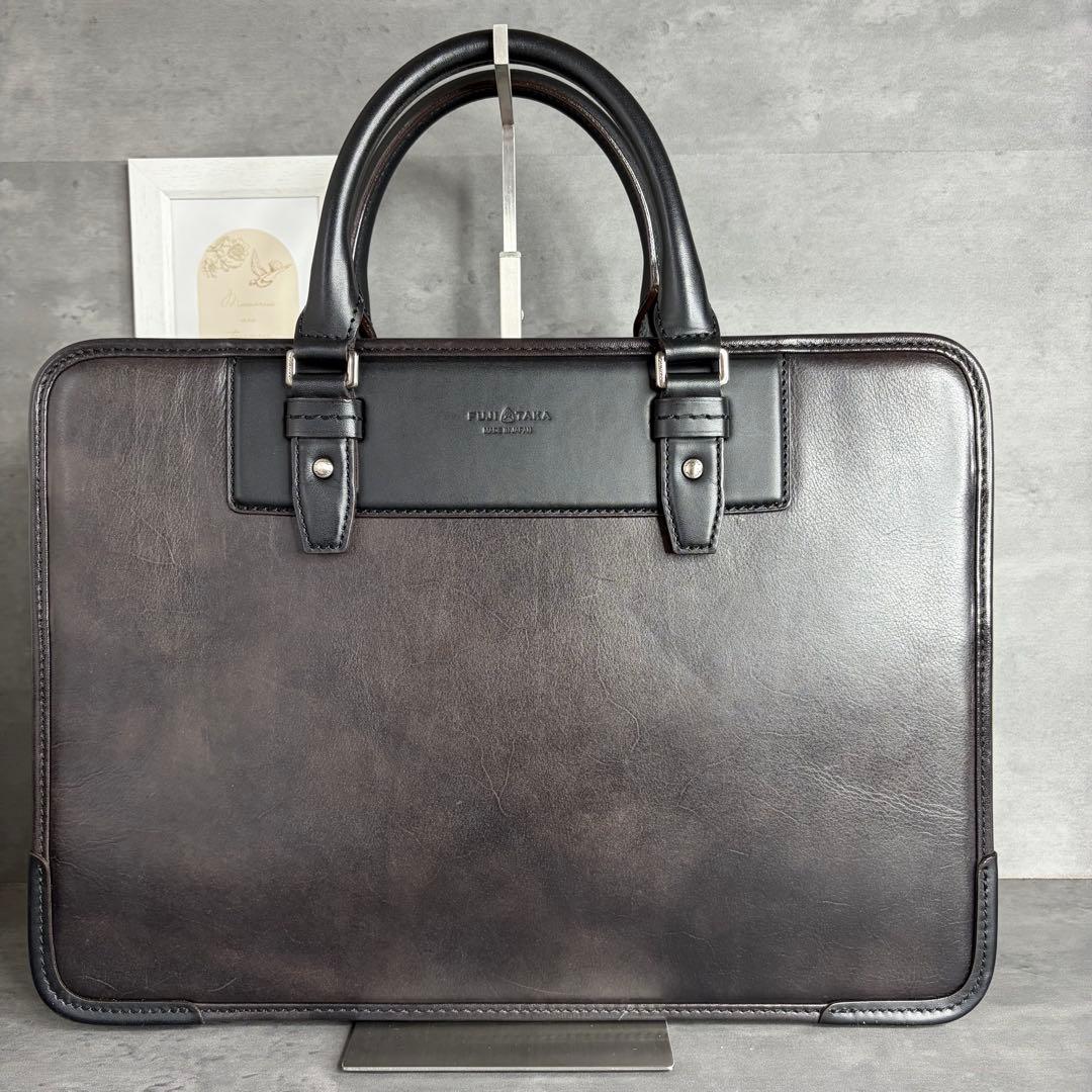 【極美品】FUJITAKA 本革 2way ブリーフケース オールレザー A4可