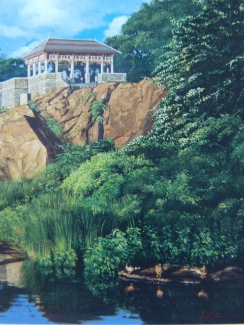 清水悦男、【September ベルベデーレ城】、希少な画集画