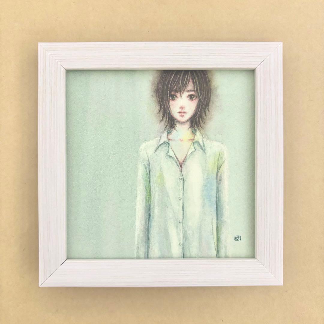 『隔たり』（手描きイラスト・オリジナル・絵画・水彩画・人物画・原画）