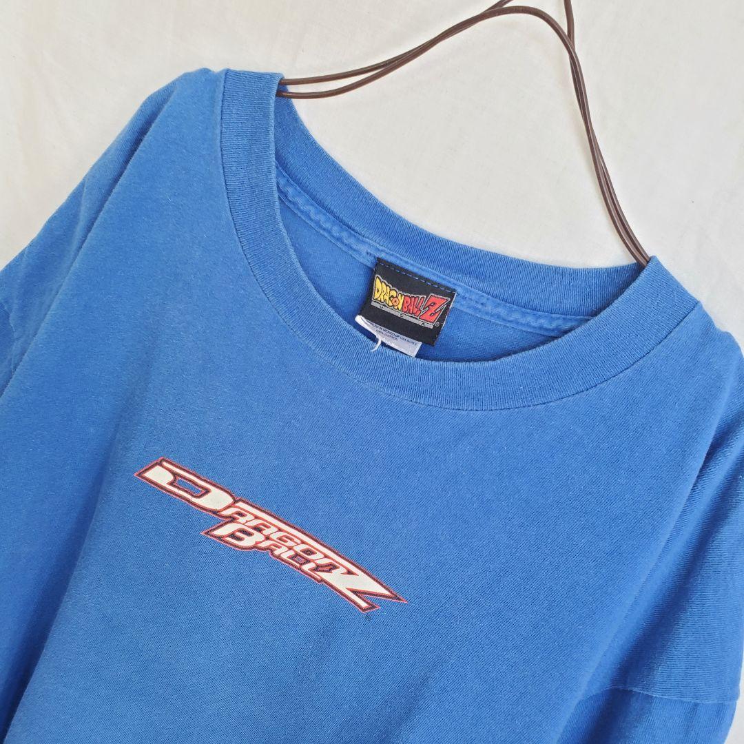 ドラゴンボールバーダック 悟空 USA カタカナ ロゴ 半袖 tシャツ青