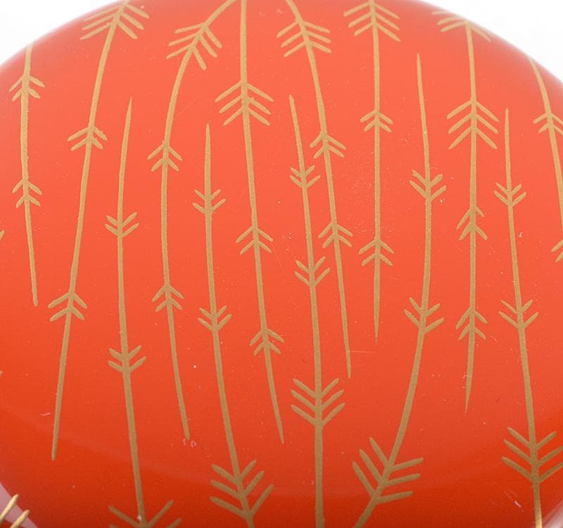 茶道具　竹内幸斎作　芽張柳蒔絵　中棗　共箱　V　R4691