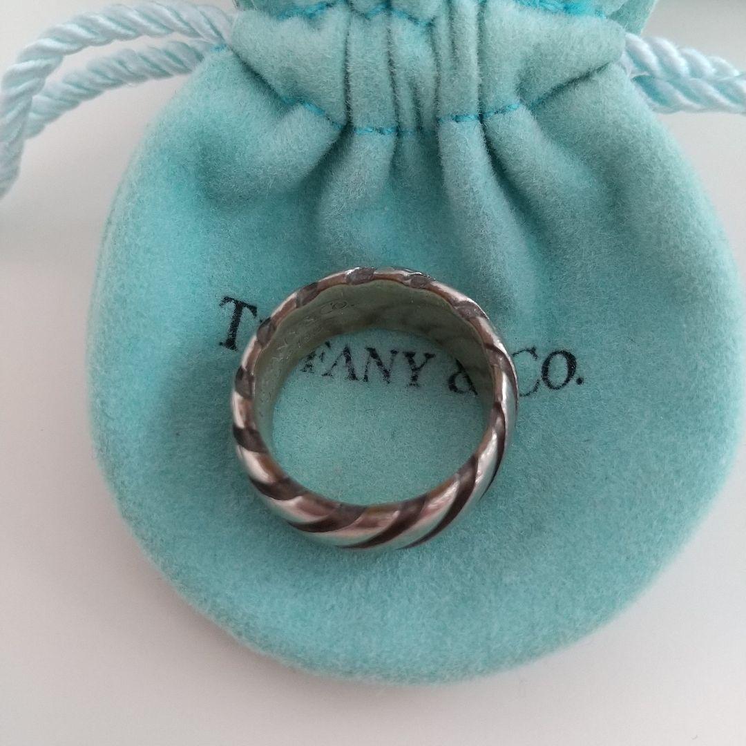 【希少】TIFFANY ツイスト リング スパイラル約10号 SV925