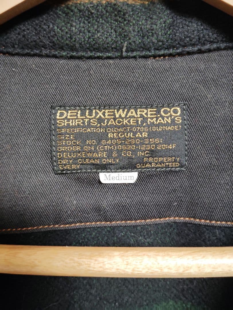 新品 デラックスウエア DELUXEWARE ネルシャツ ジャケットHVJ-35