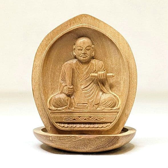 香合仏 日蓮上人 白檀 仏龕 懐中仏 日蓮 お守り フォロー割・新品
