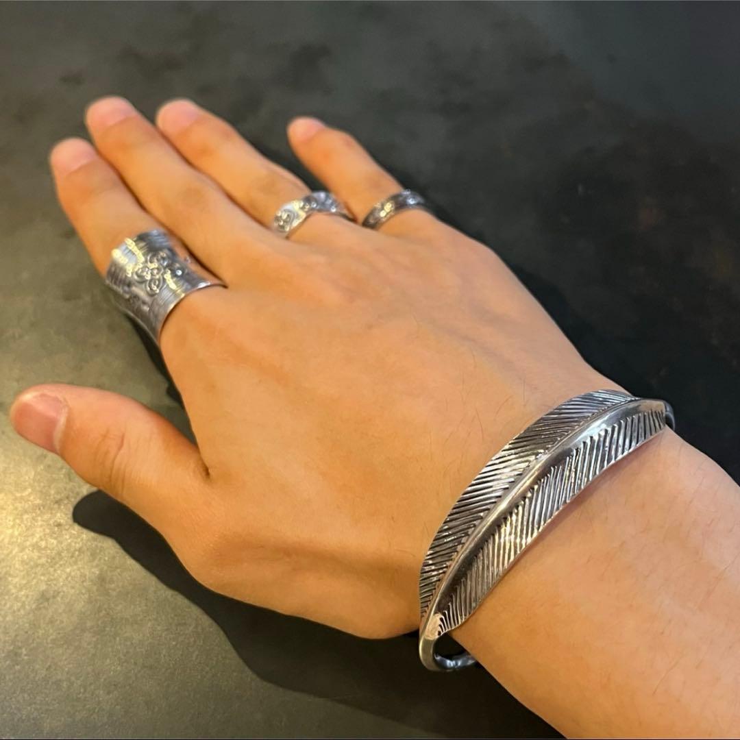 SILVER925 LEAF DESIGN BANGLE/シルバー/バングル