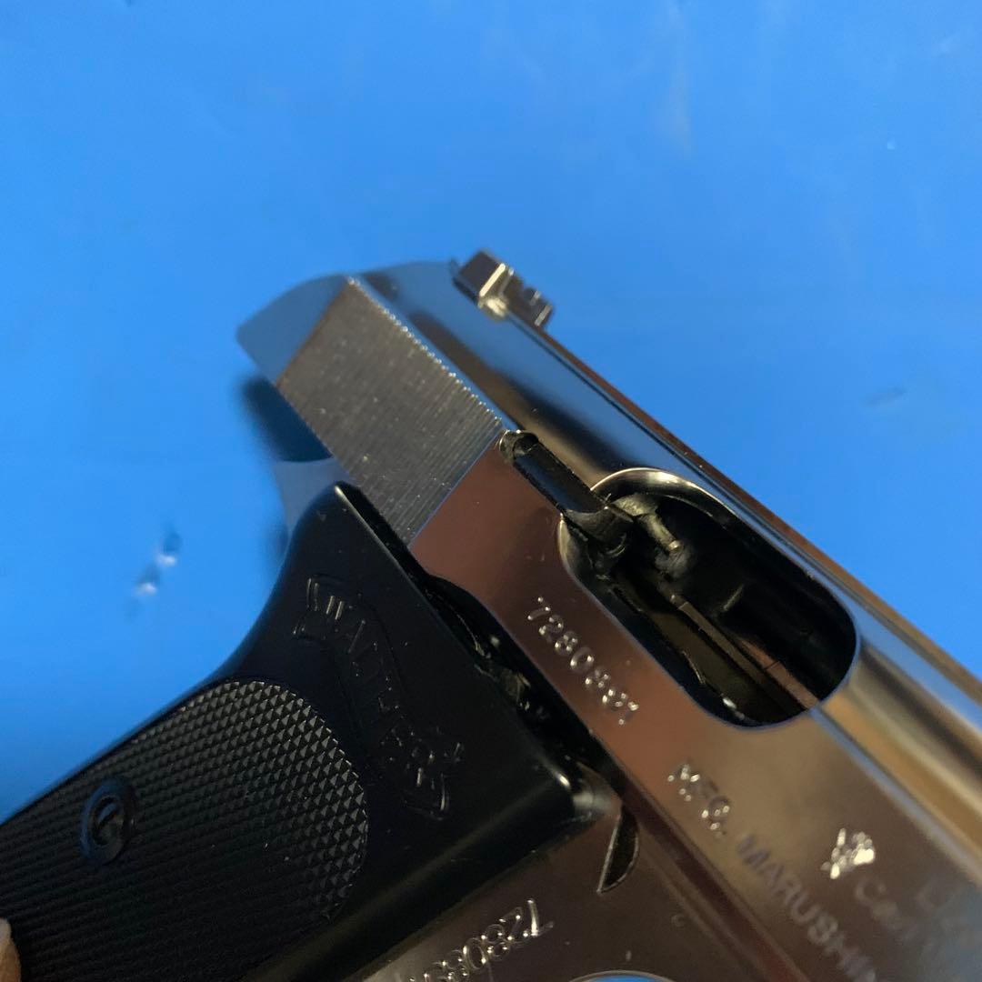⭕️美品★マルシン ワルサーPPK シルバー樹脂製 STGA規格 未発火モデルガン