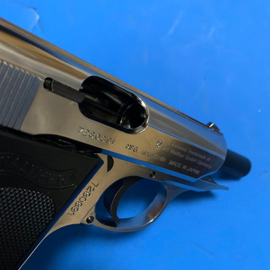 ⭕️美品★マルシン ワルサーPPK シルバー樹脂製 STGA規格 未発火モデルガン