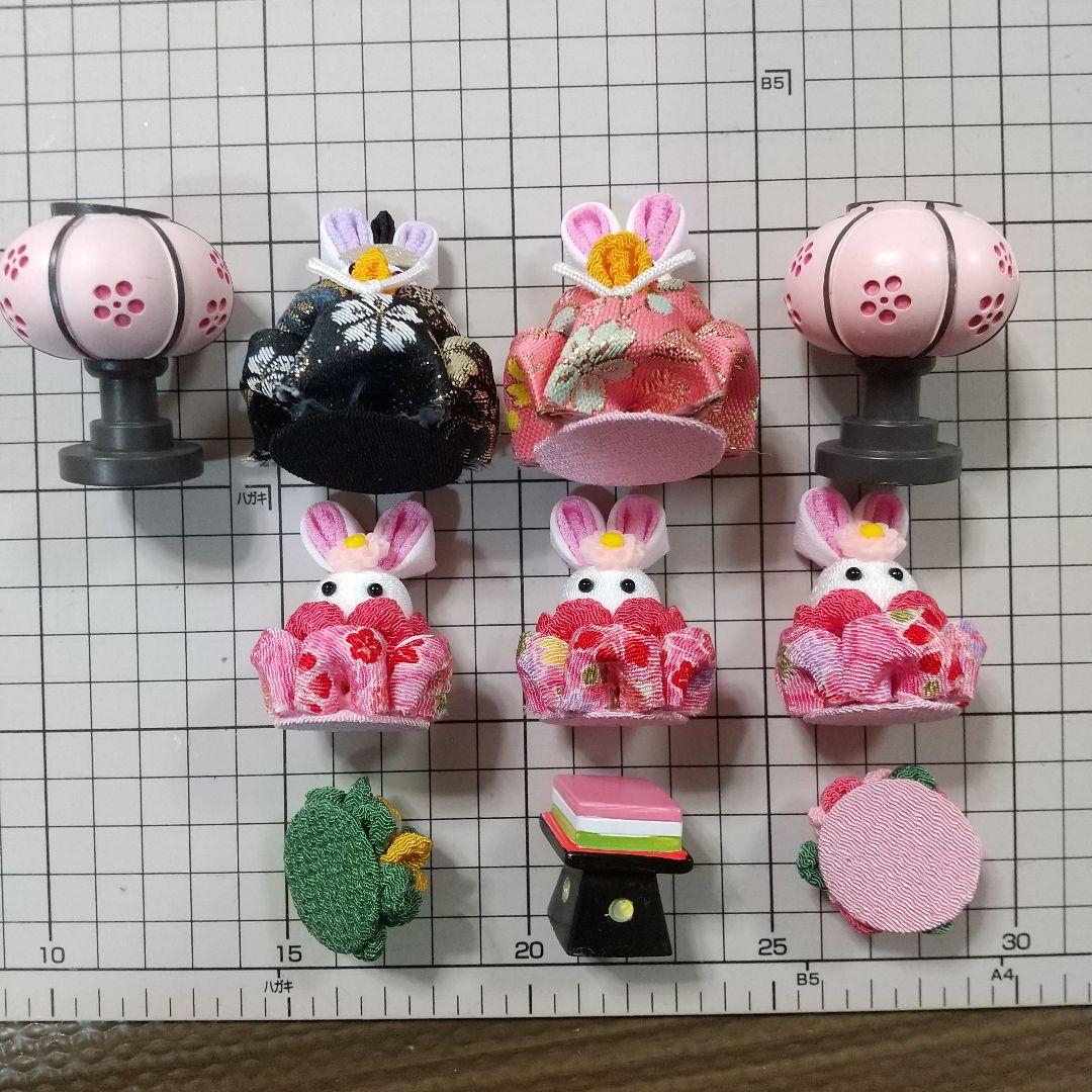 つまみ細工 吊るし飾りと雛飾りセット 雛壇 ピンク