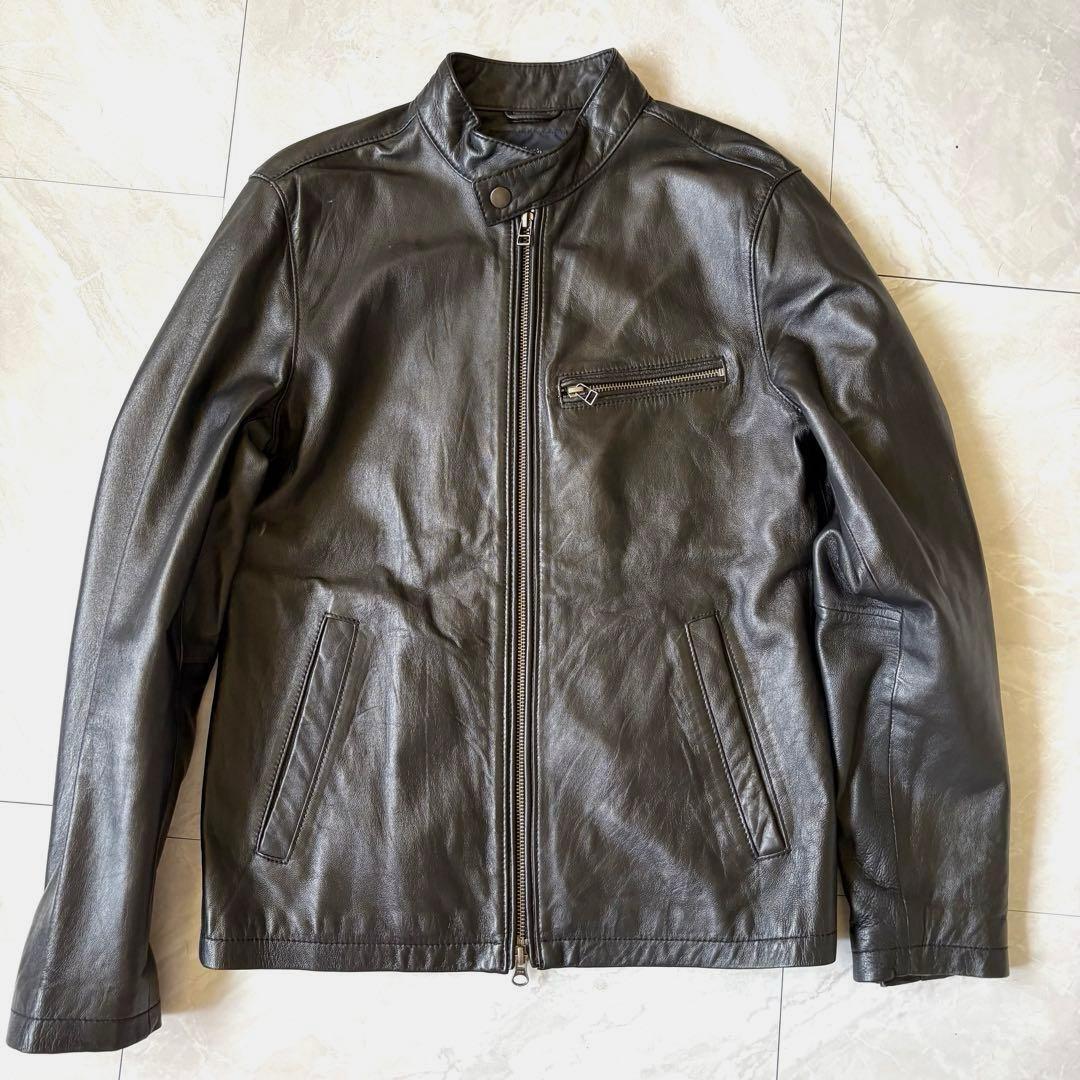 Collective メンズビギ ラムレザーシングルライダース☆ MEN'S BIGI