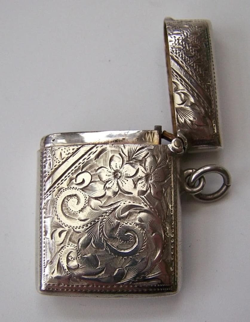 1903年 スターリングシルバー マッチケース J. Gloster 純銀 - メルカリ