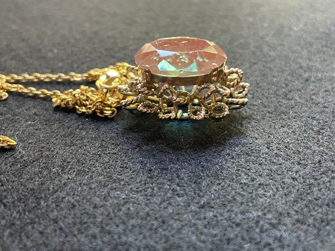 ⬇️【希少】アンティーク大粒サフィレットペンダントトップネックレス