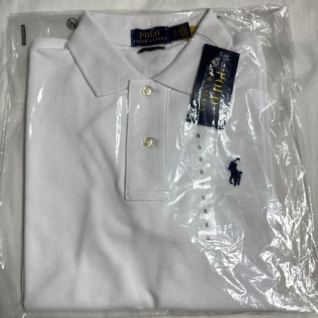 ポロラルフローレン polo新品 タグ付きポロシャツクラシックフィット白S