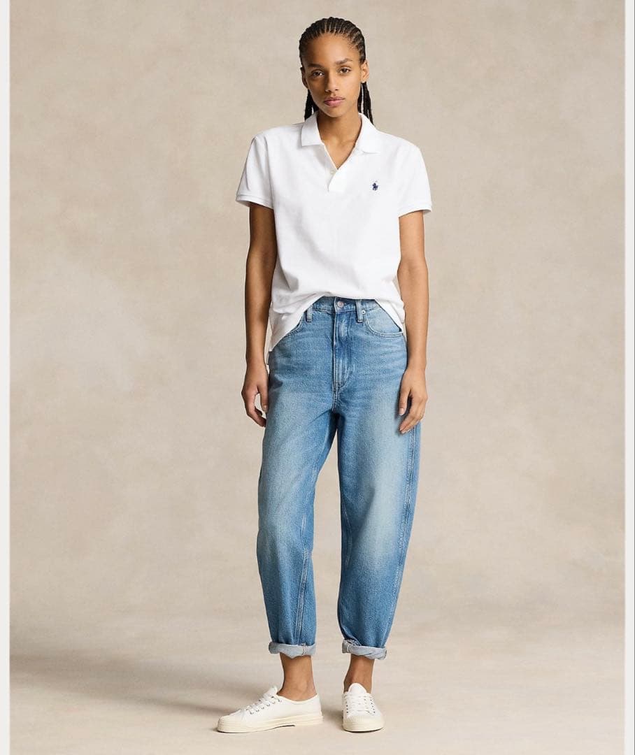 ポロラルフローレン polo新品 タグ付きポロシャツクラシックフィット白S