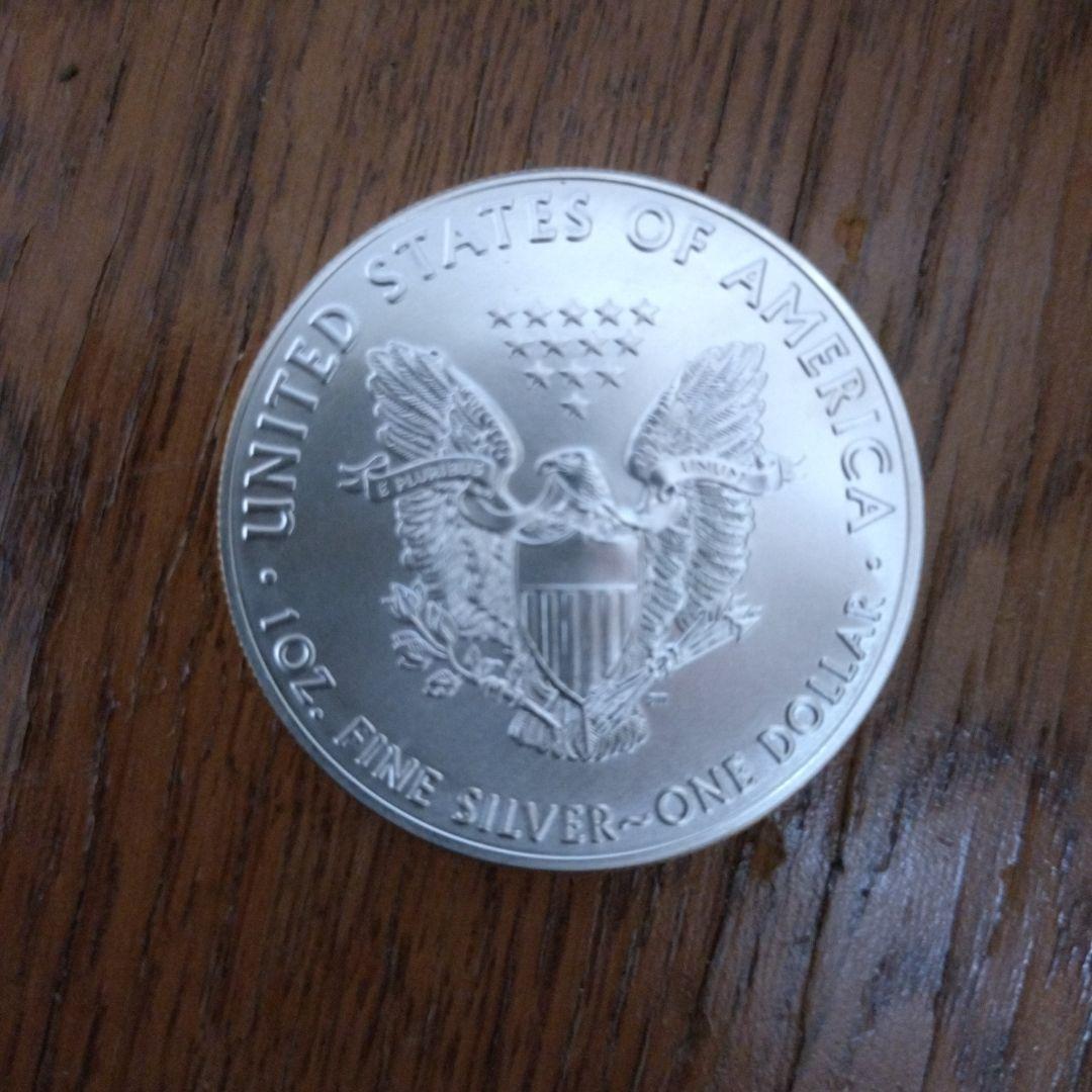 アメリカンイーグル1オンス銀貨 2020年発行　楽天で5年前に野口から購入