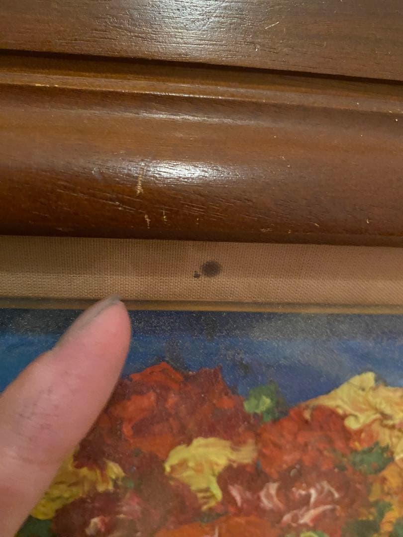 半澤国雄（ 半沢匡夫 ）画題「 薔薇 」油彩　額装