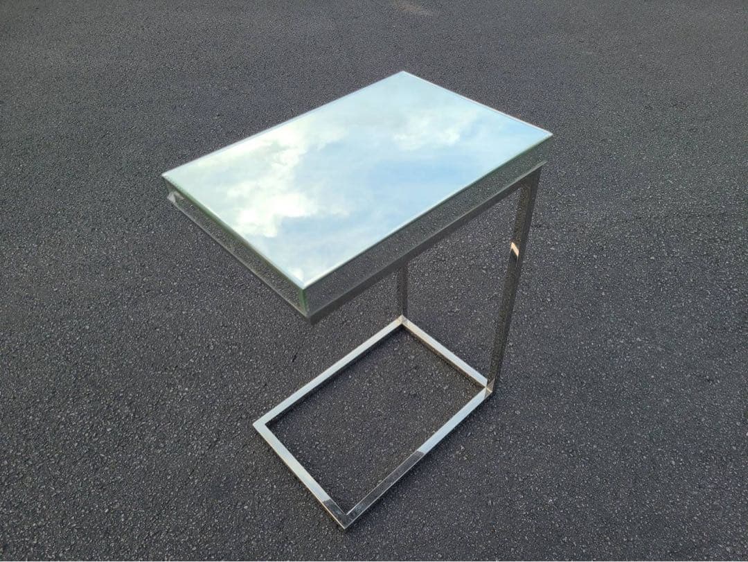 希少】八角形 ガラス天板 サイドテーブル 高級 ヴィンテージ