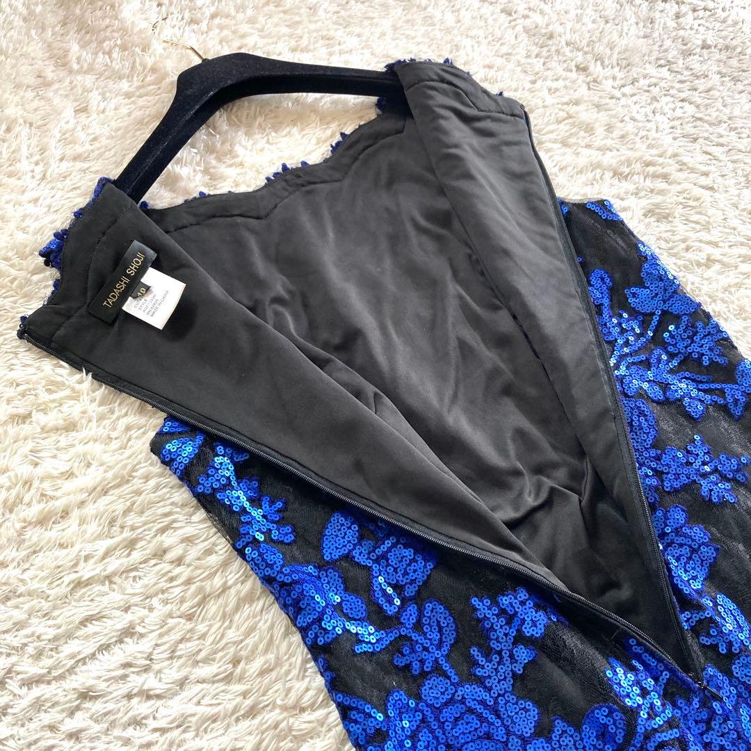 【大きいサイズ】タダシショージ スパンコール 総レース カクテルドレス 40