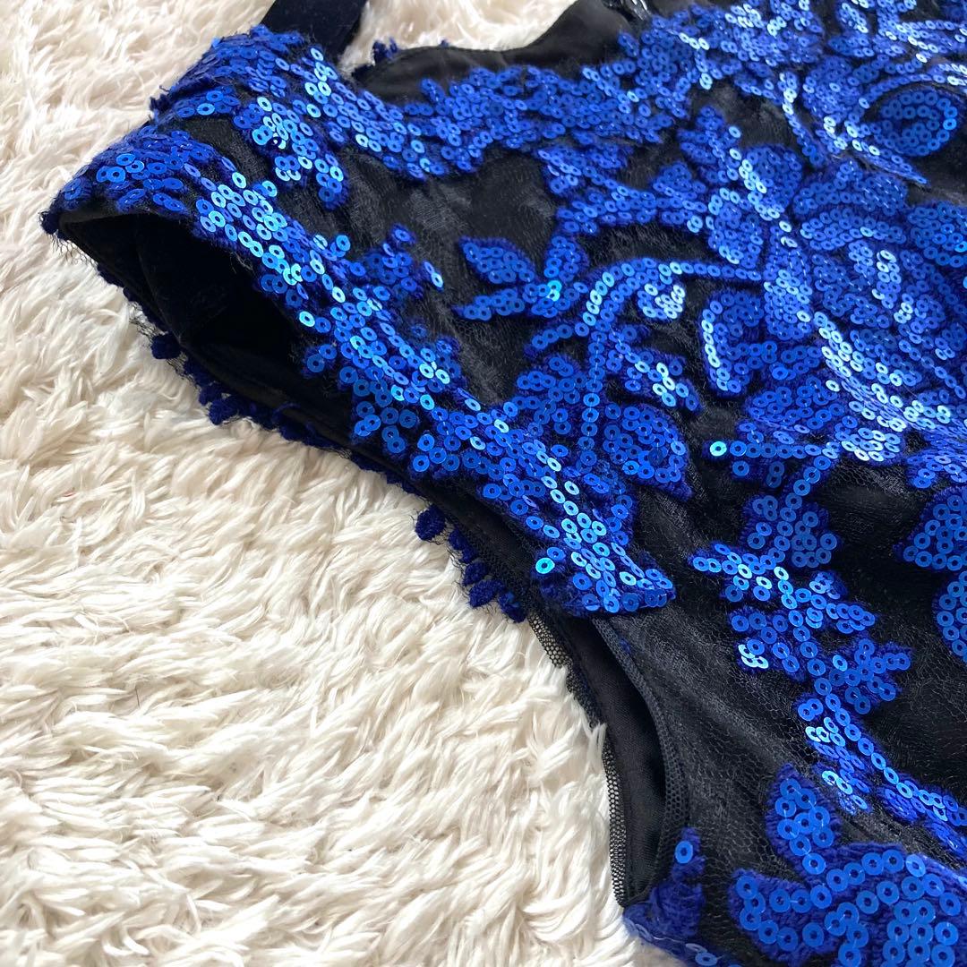 【大きいサイズ】タダシショージ スパンコール 総レース カクテルドレス 40