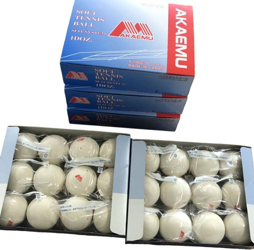 お得!!❩ 新品 アカエム公認球·試合球5ダース(60球) ソフトテニス
