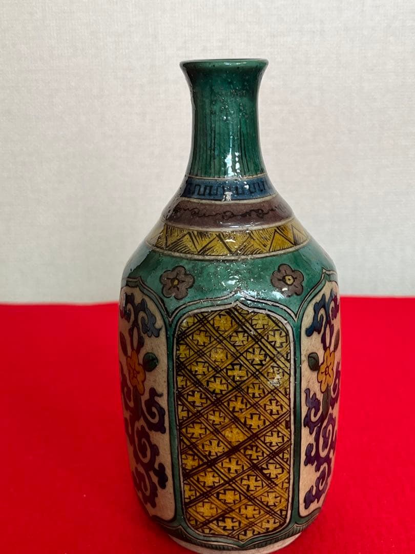 人間国宝 初代 徳田八十吉 吉田屋手 徳利 管理T263